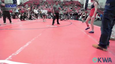 95 lbs Rr Rnd 1 - Jaycee Wardlow, Ponca City LadyCat Wrestling vs Hailey Estrada, Sisters On The Mat Purple