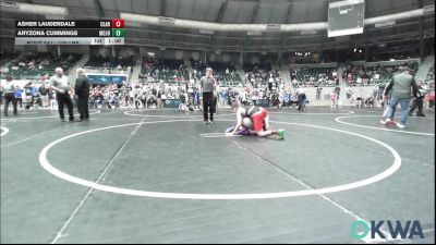 120 lbs Semifinal - Asher Lauderdale, Claremore Wrestling Club vs Aryzona Cummings, Mojo Grappling Academy