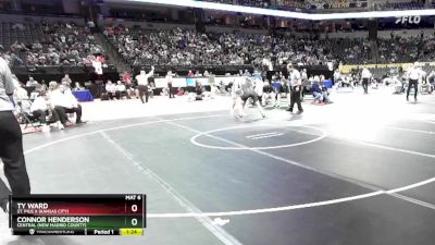 175 Class 1 lbs Quarterfinal - Ty Ward, St. Pius X (Kansas City) vs Connor Henderson, Central (New Madrid County)