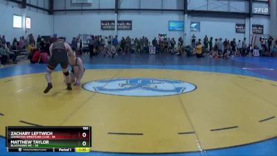 180 lbs Round 2 (4 Team) - Zachary Leftwich, LEXINGTON WRESTLING CLUB vs Matthew Taylor, BLACKHAWK WC