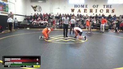 190 lbs Round 1 - Owen Grimstad, Waukon vs Andrew Pridgen, Riceville