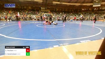 92 lbs Consi Of 16 #2 - Carter Paulsen, Open Mats vs Camdon Hendrickson, Hawks WC Lincoln