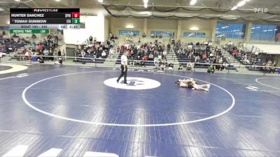 125 lbs Quarterfinal - Tomah Gummow, Ithaca vs Hunter Sanchez, Springfield
