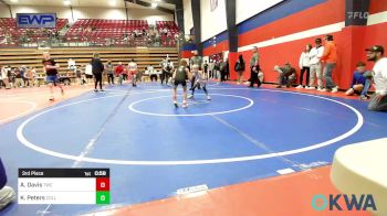 55 lbs 3rd Place - Aksel Davis, Tahlequah Wrestling Club vs Kaysen Peters, Collinsville Cardinal Youth Wrestling