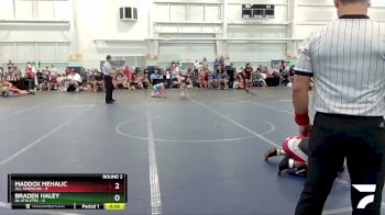 80 lbs Round 2 (6 Team) - Braden Haley, 84 Athletes vs Maddox Mehalic, All American