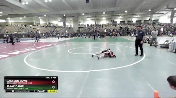 45 lbs Quarterfinal - Isaak Daniel, Rabbit Wrestling Club vs Jackson Lowe, Buccaneer Wrestling Club