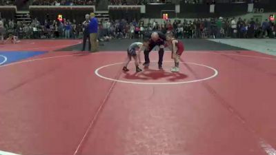 46 lbs Champ. Round 1 - Caliber Jackson, Grangeville Youth Wrestling Cl vs Kaden Johnston, Butte Wrestling Club