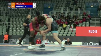 130 kg Quarterfinal - Courtney Freeman, USA vs Sarkhan Mammadov, AZE