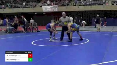 160 lbs Quarterfinal - Ayden Hunsinger, Wyalusing, PA vs Wyatt Frawley, Bloomingdale, NJ