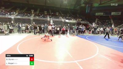 87 lbs Rr Rnd 1 - Brody Styren, Shepherd WC vs Ladd Riopel, Spearfish Youth Wrestling