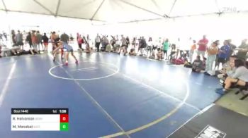 144 lbs Quarterfinal - Richard Halvorson, Durham Wrestling vs Mason Manabat, Scotsmen WC