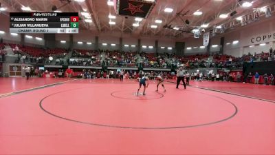 120 lbs Champ. Round 1 - Alejandro Marin, Coronado vs Julian Villanueva, Hurst Bell