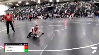 76 lbs Semifinal - Parker Kinnan, Cozad Youth Wrestling Club vs Luke Collins, Wray Wrestling Club