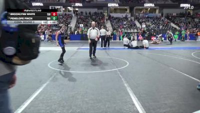 75 lbs Cons. Round 3 - Penelope Finch, Winfield vs Brooklynn White, Turner