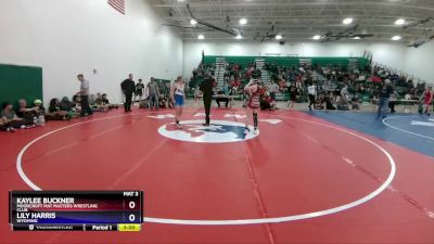 125 lbs Quarterfinal - Kaylee Buckner, Moorcroft Mat Masters Wrestling Club vs Lily Harris, Wyoming