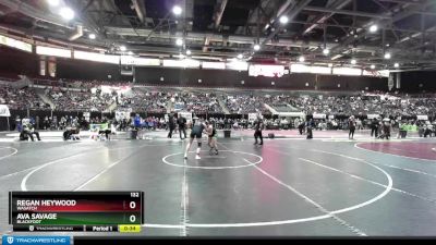 132 lbs Cons. Round 5 - Regan Heywood, Wasatch vs Ava Savage, Blackfoot