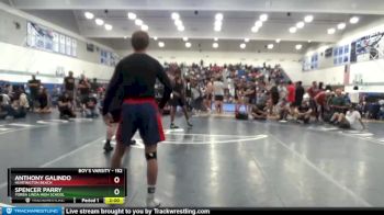 152 lbs Champ. Round 2 - Spencer Parry, Yorba Linda High School vs Anthony Galindo, Huntington Beach