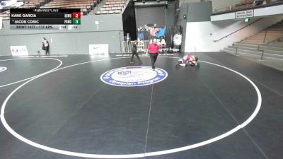 117 lbs Semis - Kane Garcia, Southwest Stallions Wrestling Club vs Jacob Cosic, Peterson Grapplers Wrestling Club