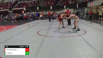 158 lbs 3rd Place Match - Bridger Brancamp, Mine Yard Dogs Wrestling Club vs Alex J. Wahl, Cut Bank