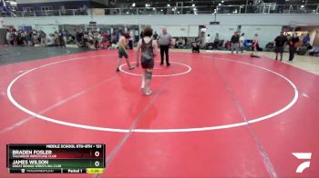 131 lbs Cons. Round 3 - James Wilson, Great Bridge Wrestling Club vs Braden Fosler, Tallwood Wrestling Club