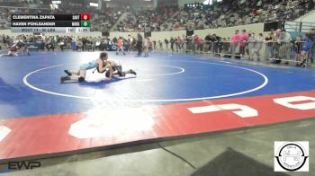 80 lbs Semifinal - Clementina Zapata, Santa Fe South vs Haven Pohlsander, Warner Girls