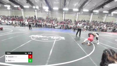 116 lbs Quarterfinal - Rachel Ossola, Ranch Hand Wrestling vs Emily Saiz, Stout Wr Acd