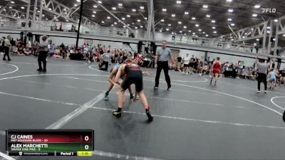 113 lbs Round 7 (8 Team) - CJ Caines, Mat Assassins Black vs Alex Marchetti, Savage King Pins