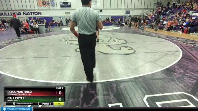 170 lbs Cons. Round 5 - Cali Coyle, Hanford vs Rosa Martinez, Eisenhower (Girls)