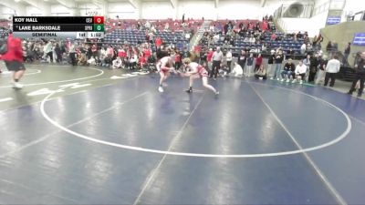 157 lbs Semifinal - Lane Barksdale, Springville vs Koy Hall, Cedar Valley