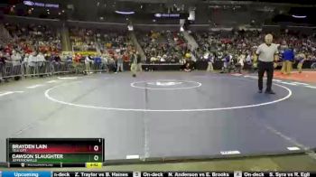 120 lbs Champ. Round 1 - Dawson Slaughter, Jeffersonville vs Brayden Lain, Tell City.