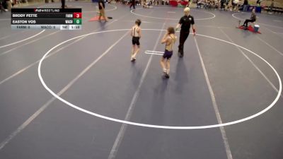 Elementary - 76 lbs Easton Vos, Waconia vs Brody Fette, Farmington