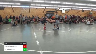 150 lbs Quarterfinal - Blane Wesneski, Canton vs Ethan Reinard, Womelsdorf