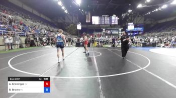 182 lbs Cons 16 #2 - Anthony Kroninger, Ohio vs Brady Brown, Pennsylvania