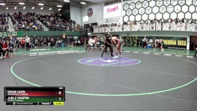 144 lbs Cons. Round 4 - Juelz Martin, Elyria Catholic vs Omar Leon, Springfield (Akron)