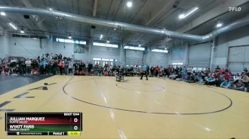 120 lbs Cons. Round 5 - Wyatt Faris, Pueblo County vs Jullian Marquez, Platte Valley