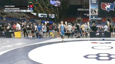 132 lbs Cons. Rd Of 16 - Gable Uhrig, South Dakota vs Arkadii Oganisian, California