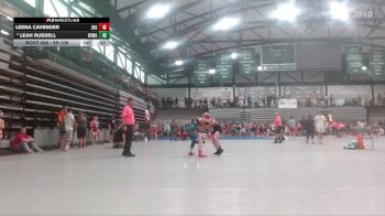 99-109 lbs Cons. Semi - Leah Russell, Mount Pleasant Youth Wrestling vs Leena Cavender, Jacksonville Highschool