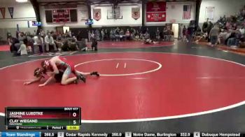 113 lbs 11th Place Match - Jasmine Luedtke, Ottumwa vs Clay Wiegand, Mackinaw