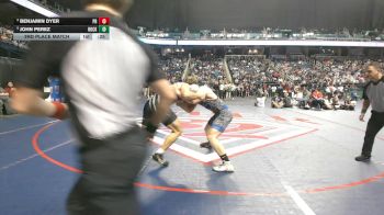 5A 190 lbs 3rd Place Match - Benjamin Dyer, Parkwood High School vs John Perez, Rockingham County