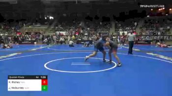 185 lbs Quarterfinal - Kodi Richey, Vian Youth Wrestling vs Justice Mcburney, Team Kansas