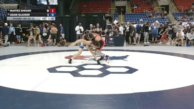132 lbs Champ. Rd Of 32 - Martez Sheard, Wisconsin vs Adam Glauser, Illinois