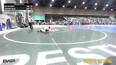76 lbs Semifinal - Eli Lovasco, Savage House Wrestling Club vs Masten Felix, Mantanona TC