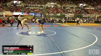 AA - 182 lbs Cons. Semi - Gage Allen, Great Falls CMR vs Tommy Springman, Gallatin (Bozeman)