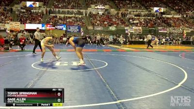 AA - 182 lbs Cons. Semi - Gage Allen, Great Falls CMR vs Tommy Springman, Gallatin (Bozeman)