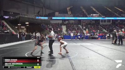 80 lbs Quarterfinal - Devyn Wilkinson, Independence vs Sidda Evans, Ogden`s Outlaws