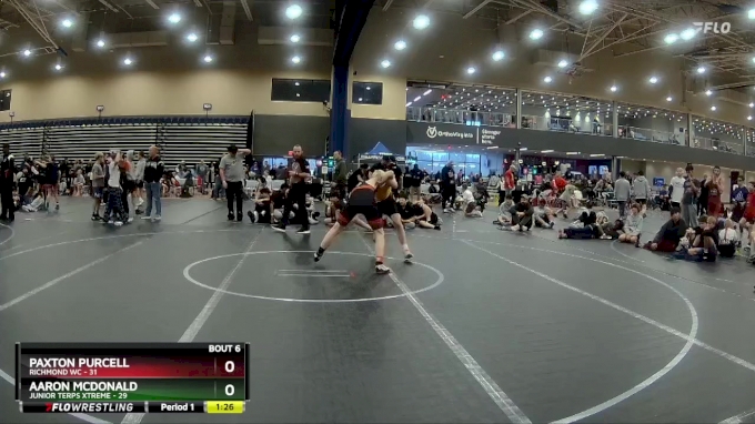 140 lbs Round 3 (4 Team) - Paxton Purcell, Richmond WC vs Aaron McDonald, Junior Terps Xtreme