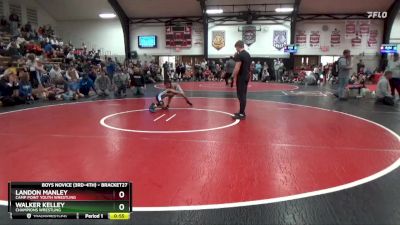 Cons. Round 1 - Landon Manley, Camp Point Youth Wrestling vs Walker Kelley, CHAMPIONS WRESTLING