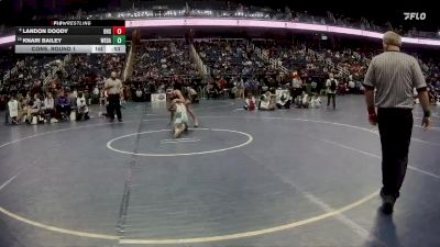 2A 120 lbs Cons. Round 1 - Knari Bailey, West Davidson vs Landon Doody, Bunn High School