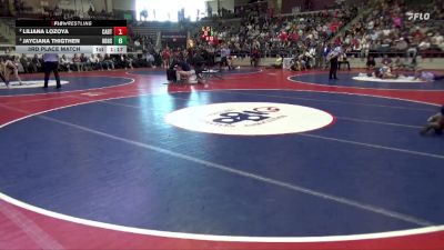 6A 110 lbs 3rd Place Match - Liliana Lozoya, CABOT HIGH SCHOOL vs Jayciana Thigthen, Har-Ber