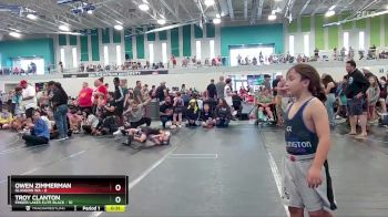 52 lbs Round 9 (10 Team) - Owen Zimmerman, Glasgow WA vs Troy Clanton, Finger Lakes Elite Black